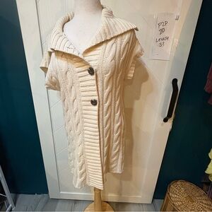 Eddie Bauer Cable Knit Sweater Dress Cardigan | cottagecore | cozy | classic